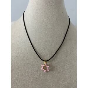 star of david necklace gold tone
